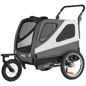 VEVOR Dog Bike Trailer, Supports up to 100 lbs, 2-in-1 Pet Stroller Cart Bicycle Carrier for Small & Large Dogs VEVOR Dog Bike Trailer, Supports up to 100 lbs, 2-in-1 Pet Stroller Cart Bicycle Carrier for Small & Large Dogs